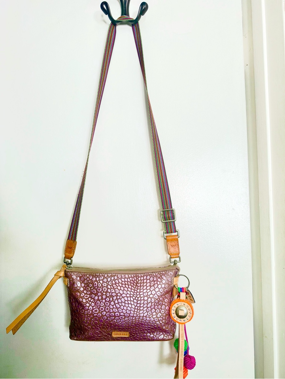Consuela Lulú Midtown Crossbody Bag in Rose Metallic
